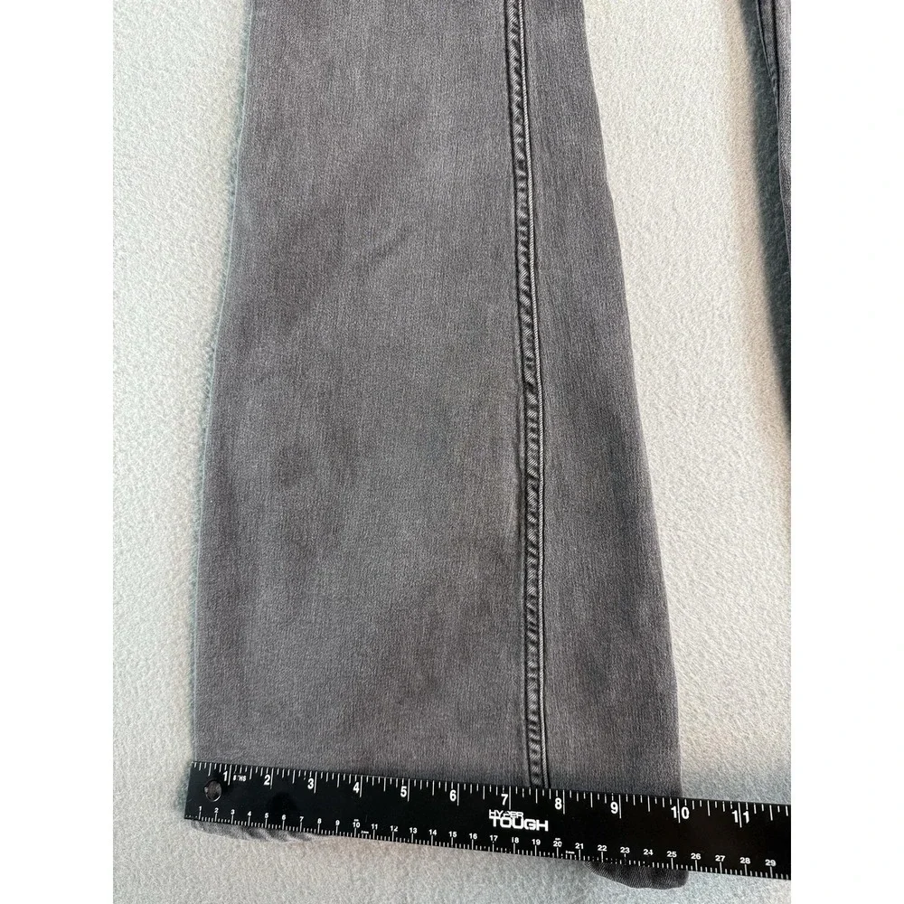 Free People Jeans Womens 28 Gray Dark Wash Mid Rise Flare Slim Stretch Denim